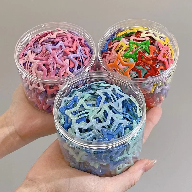 Body Jewelry Wholesale - กิ๊บติดผมรูปดาวสีสันสดใสสไตล์ Y2K สไตล์สาวเปรี้ยว กิ๊บหนีบผมโลหะรูปดาว เครื่องประดับผม ของขวัญ