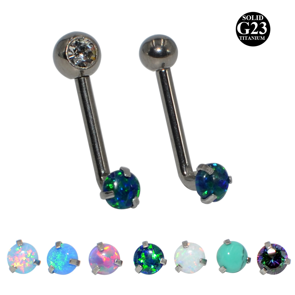 Body Jewelry Vch - 1PC ไทเทเนี่ยม Christina แนวตั้ง Hood เจาะคริสตัล