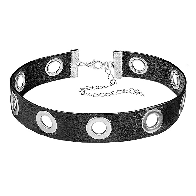 Body Jewelry Trend - ใหม่หนัง Choker สร้อยคอผู้หญิง Harajuku Punk Cosplay