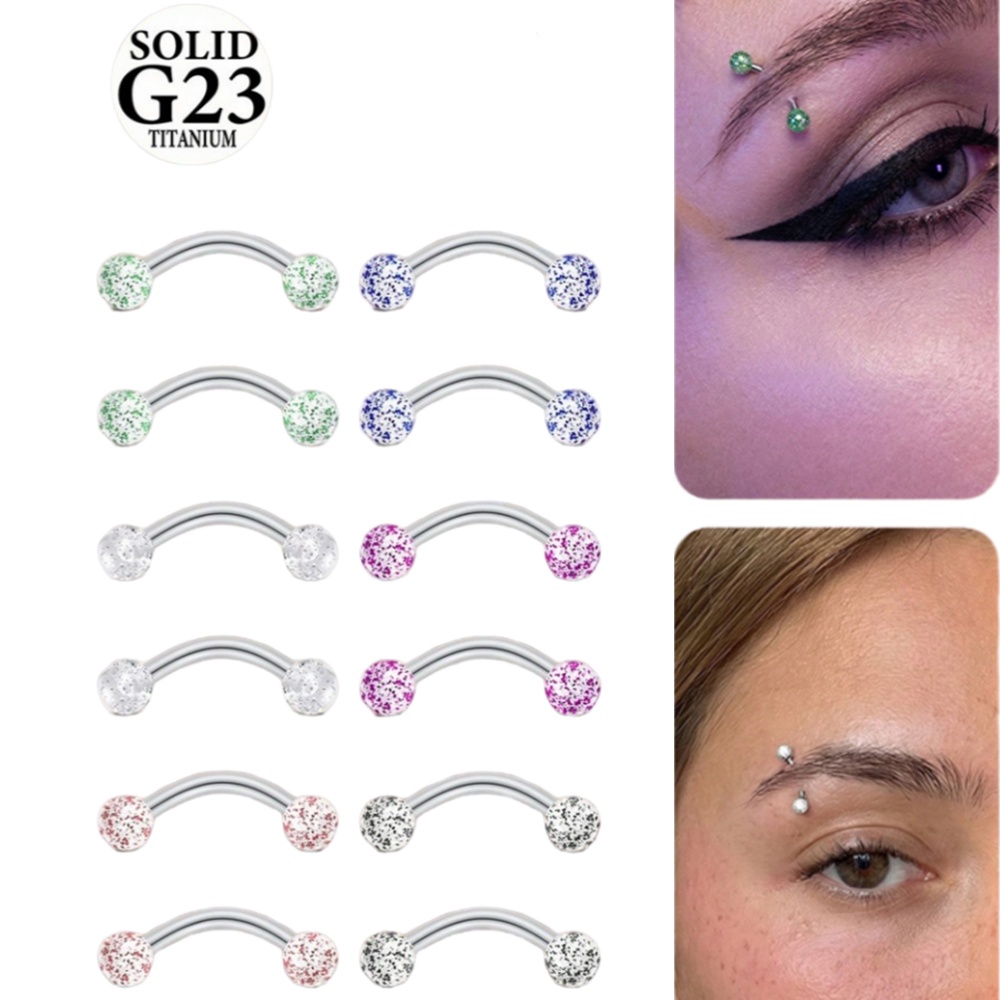 Body Jewelry Vch - 2 ชิ้น 16G 8/10 มม. ไทเทเนียมอัลลอยด์