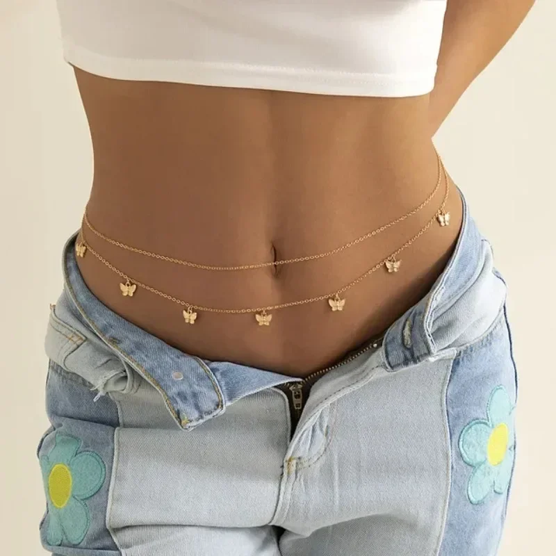 Body Jewelry Ends - ใหม่ Charm เซ็กซี่ Double Layer Butterfly