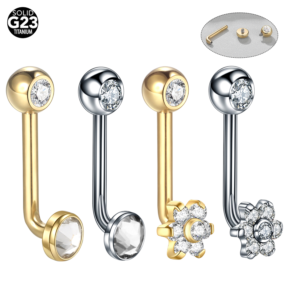 Body Jewelry Vch - 10 ชิ้น/ล็อตไทเทเนียมZircon Christinaแนวตั้งHoodเจาะรอบLip Bellyแหวนเซ็กซี่ช่องคลอดอวัยวะเพศVCHคิ้วผู้หญิงเครื่องประดับ