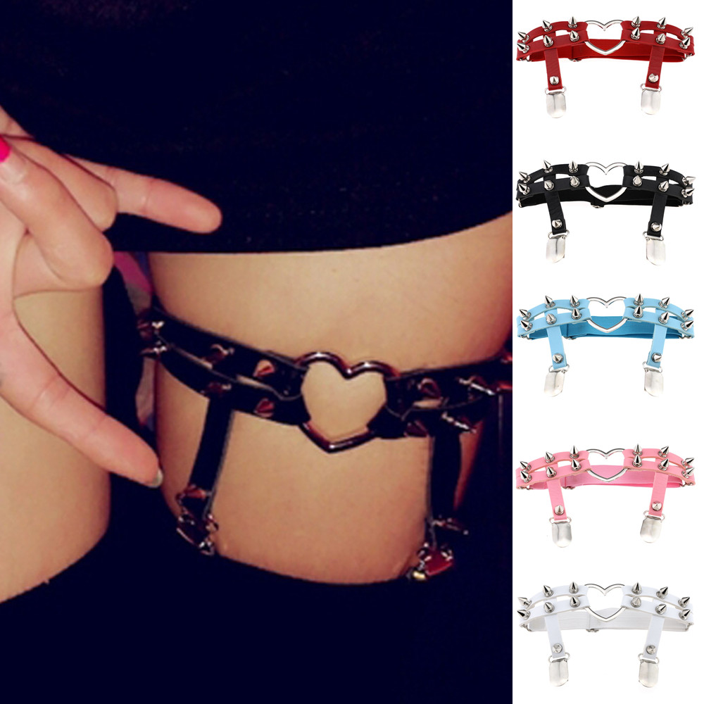 Body Jewelry Thigh Chain - DIEZI Punk Goth หนัง PU Garter