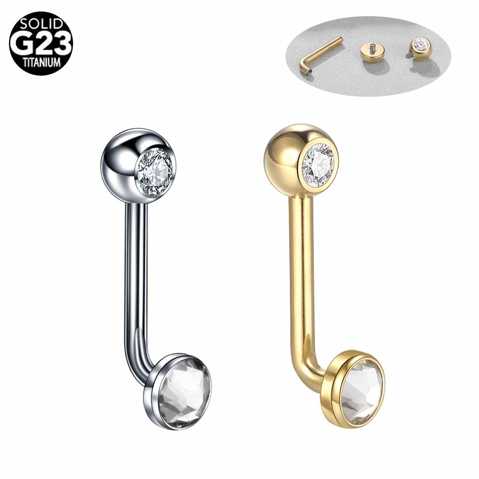 Body Jewelry Vch - 1PC G23 ไทเทเนียม Christina แนวตั้ง Hood