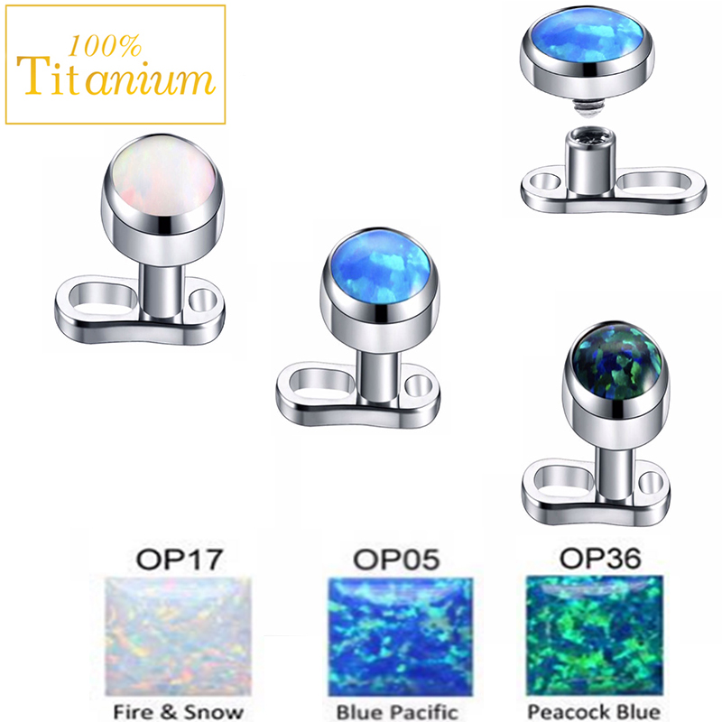 Dermal Anchor Top - 1Pcs โอปอล Micro Dermal เจาะ Dermal