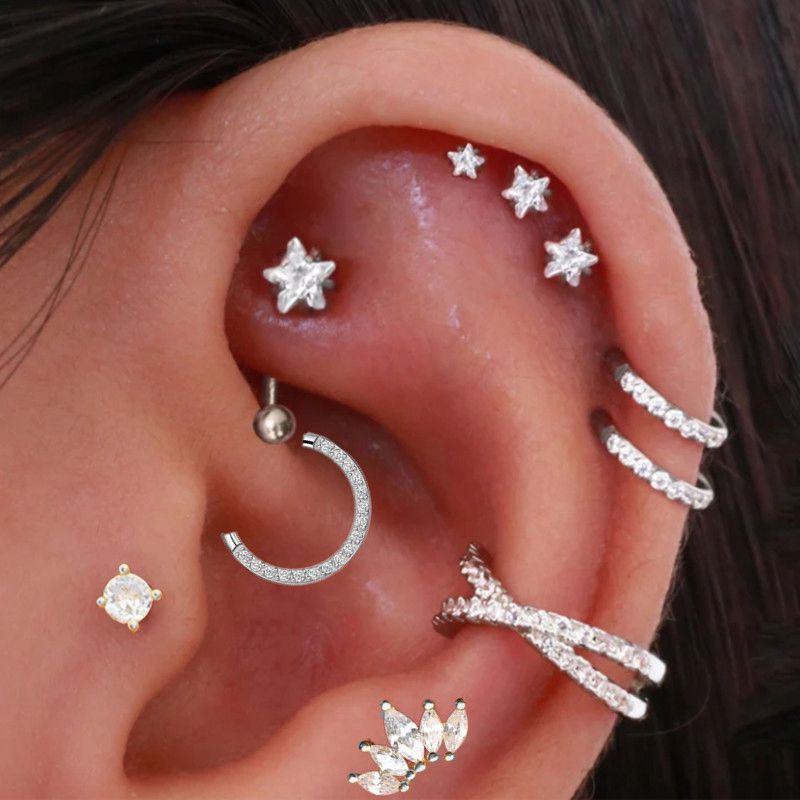 Body Jewelry Trend - Helix Piercing Star ต่างหูผู้หญิง 1 PC