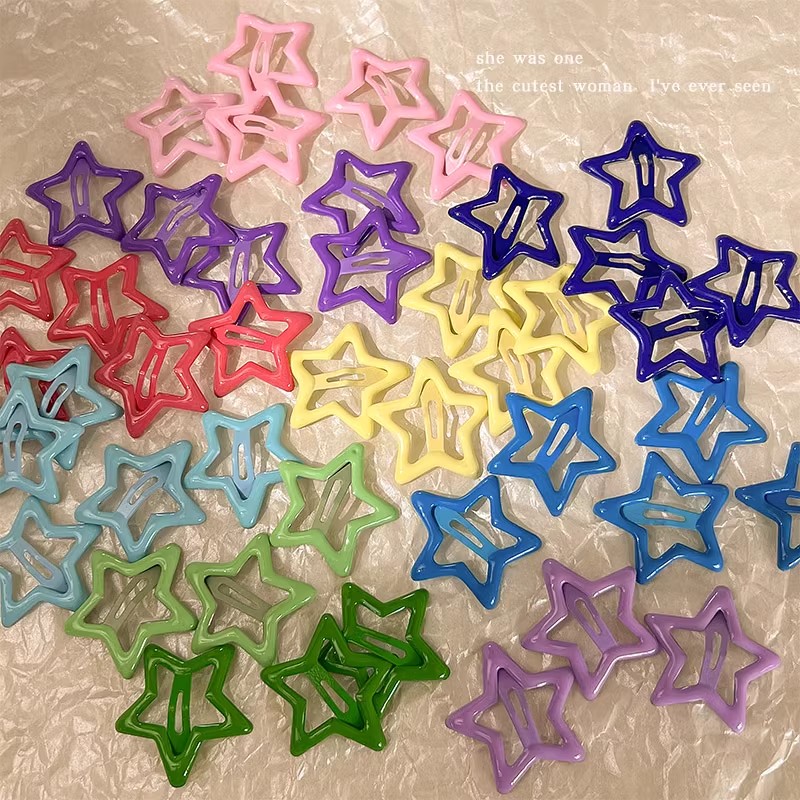 กิ๊บติดผมรูปดาวสีสันสดใสสไตล์  - Body Jewelry Wholesale บทวิจารณ์และราคา