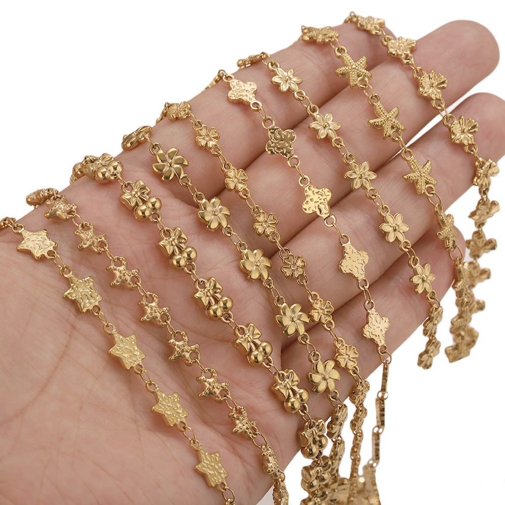 โซ่สแตนเลสสตีลรูปดาวดอกไม้ 1 เ - Body Jewelry Wholesale บทวิจารณ์และราคา