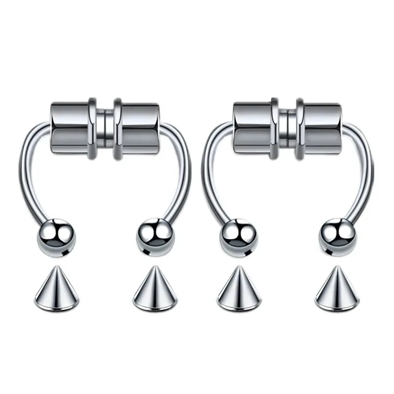 1/2/3 ชิ้น แหวนจมูกแม่เหล็กปลอ - Body Jewelry And Piercing บทวิจารณ์และราคา