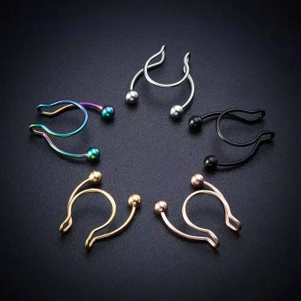 U รูปแหวนจมูกปลอม Hip Hoop Sep - Body Jewelry Septum บทวิจารณ์และราคา