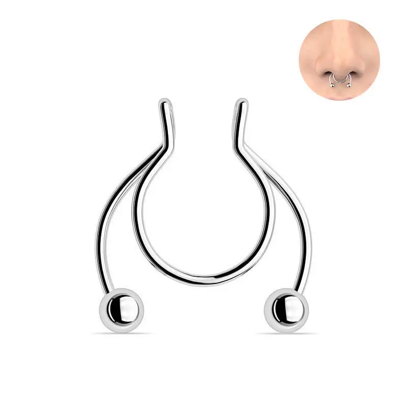 U รูปแหวนจมูกปลอม Hip Hoop Sep - Body Jewelry Septum บทวิจารณ์และราคา