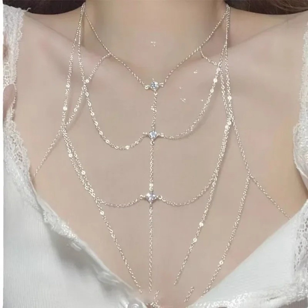 สร้อยคอประดับเพชรระยิบระยับแบบ - Body Jewelry Trend บทวิจารณ์และราคา