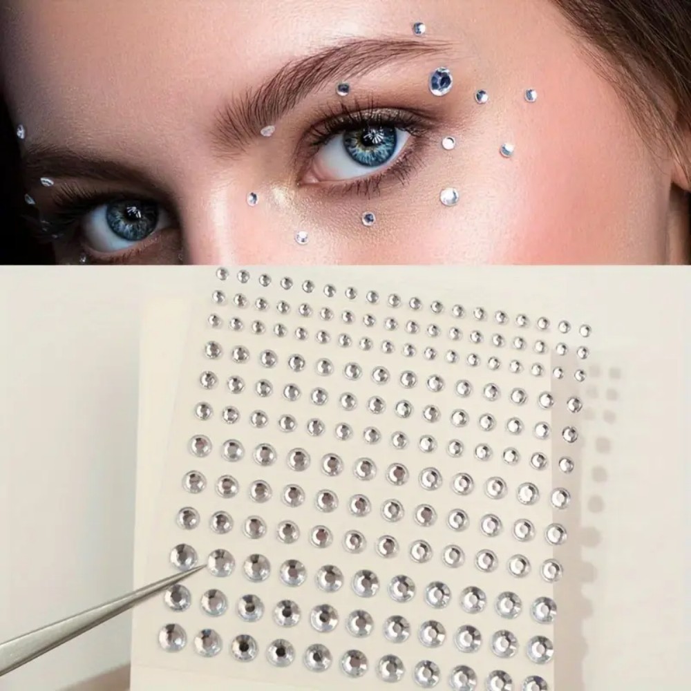 165pcs Self-Adhesive Rhineston - Body Jewelry And Piercing บทวิจารณ์และราคา