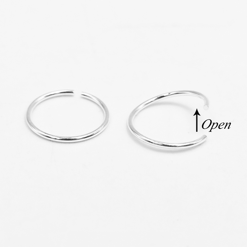 925เงินสเตอร์ลิงแหวนจมูก Hoop  - Body Jewelry Lip Ring บทวิจารณ์และราคา