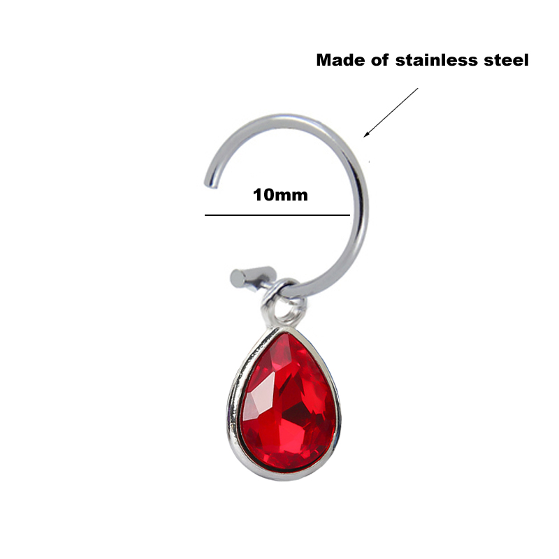 1Pc Fake Piercing Lip คลิปบุคล - Body Jewelry Lip Ring บทวิจารณ์และราคา