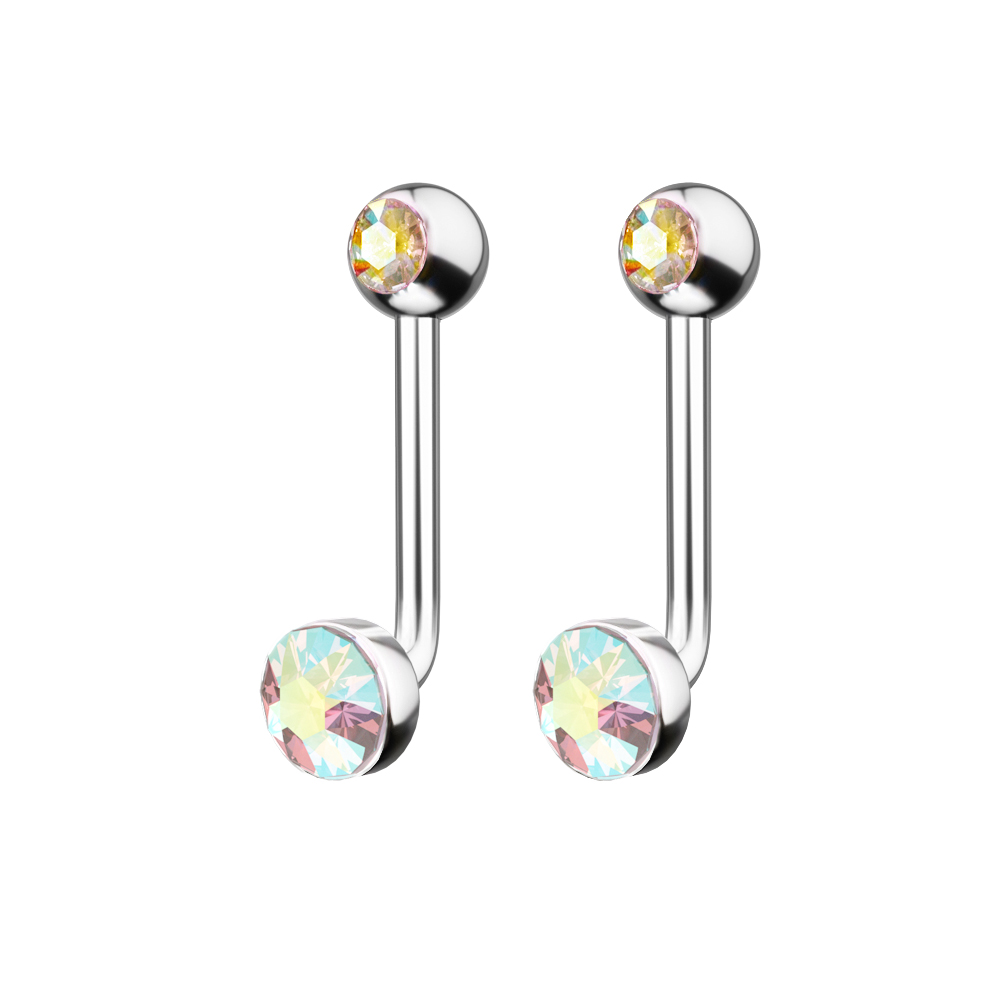 1ชิ้น F136ไทเทเนียม14กรัม CZ เ - Body Jewelry Vch บทวิจารณ์และราคา