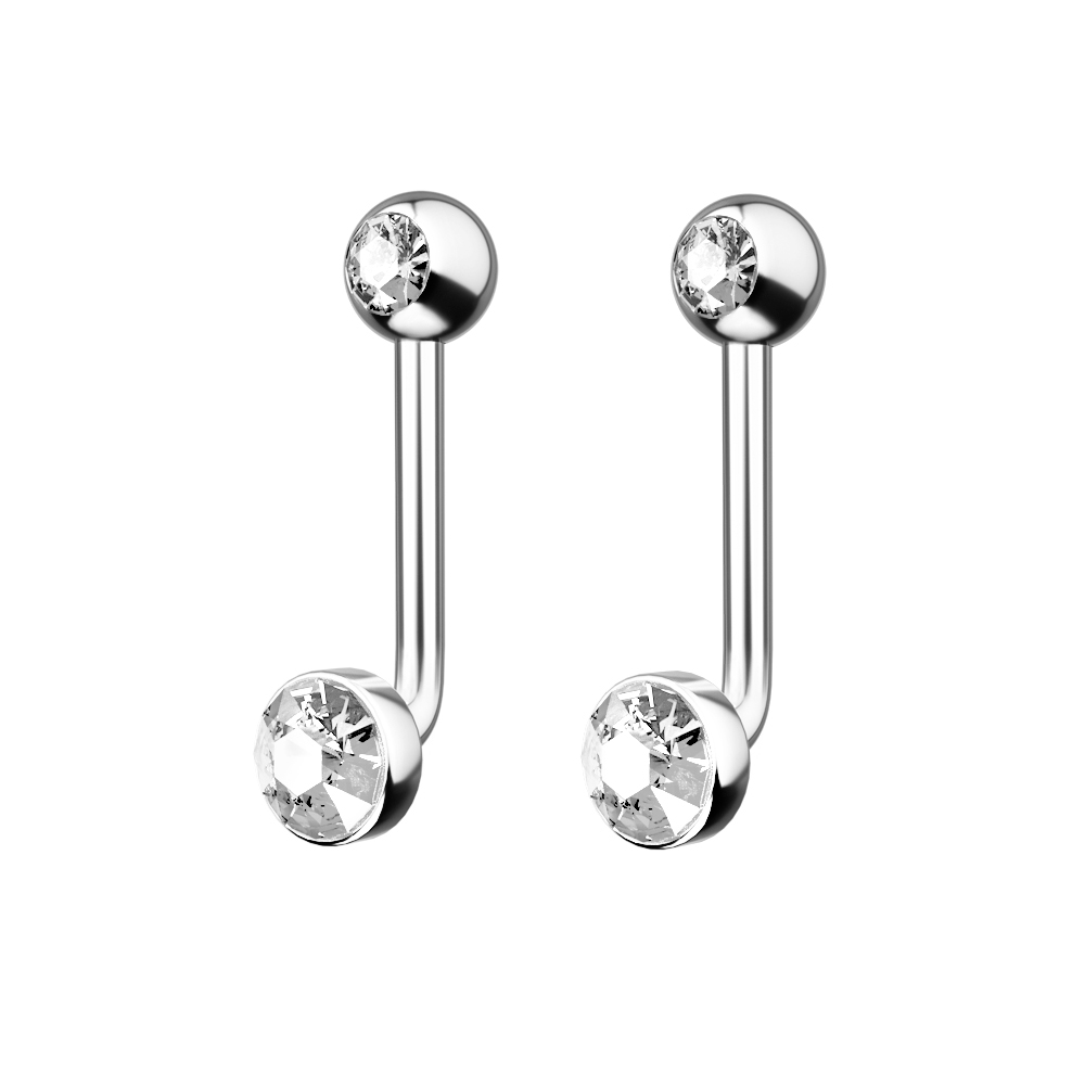 1ชิ้น F136ไทเทเนียม14กรัม CZ เ - Body Jewelry Vch บทวิจารณ์และราคา