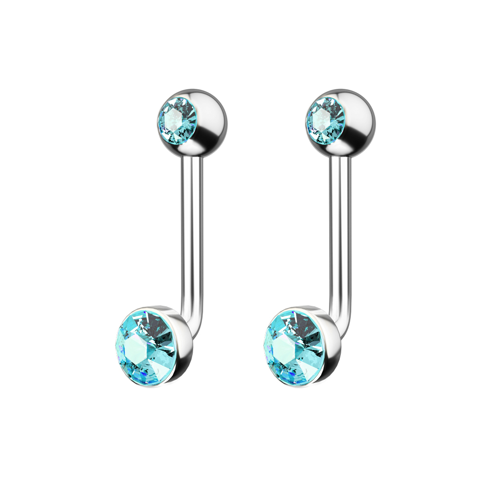 1ชิ้น F136ไทเทเนียม14กรัม CZ เ - Body Jewelry Vch บทวิจารณ์และราคา