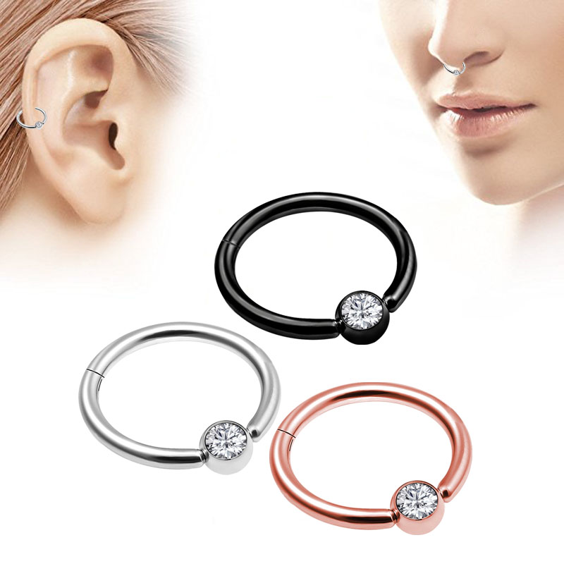 1 ชิ้น แหวนจมูกสไตล์พังก์แบบคล - Body Jewelry Septum บทวิจารณ์และราคา