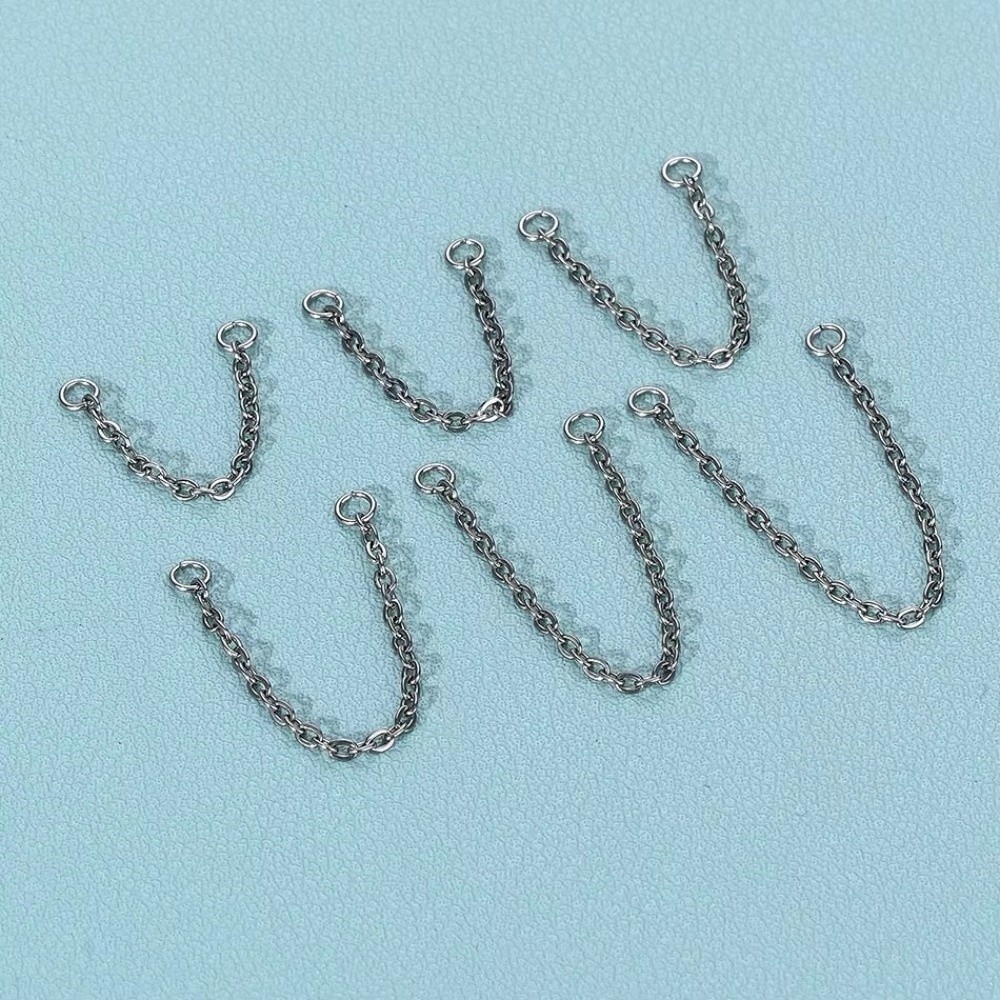 แฟชั่นโซ่จมูกไทเทเนียม โซ่คู่  - Body Jewelry And Piercing บทวิจารณ์และราคา