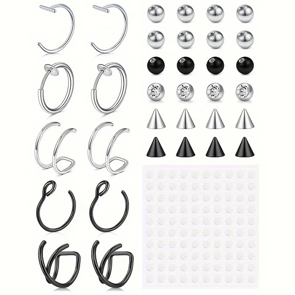 เครื่องประดับเจาะปลอม แหวนเจาะ - Body Jewelry Lip Ring บทวิจารณ์และราคา