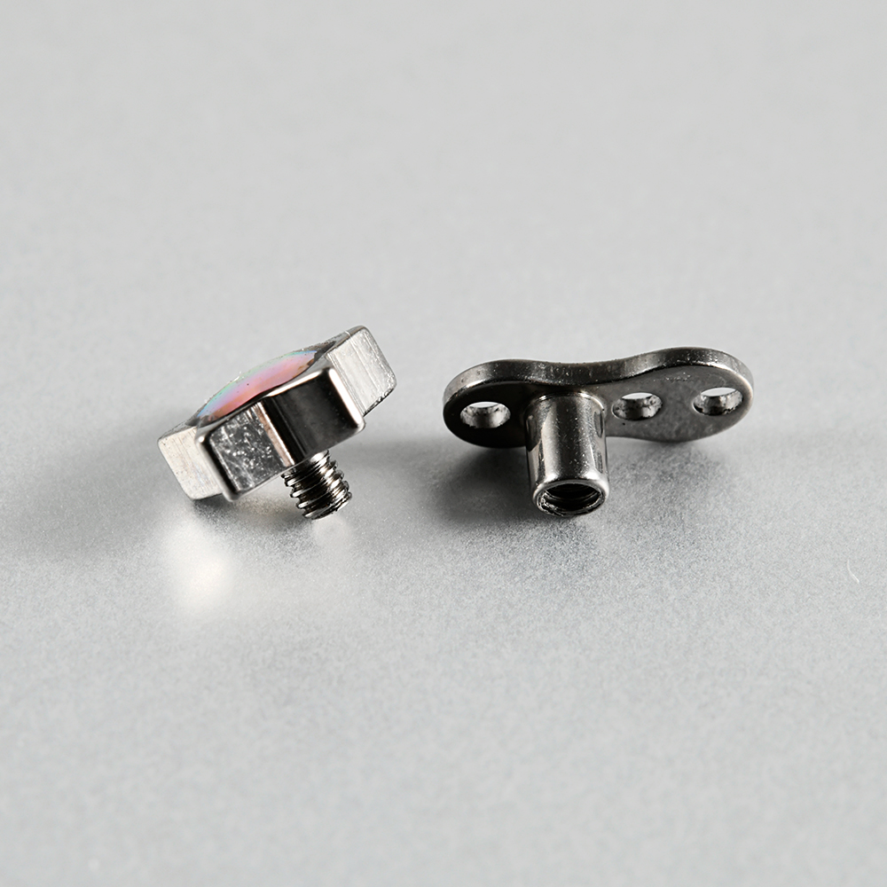 1PC ไทเทเนียมแฟลชฟิล์ม & โอปอล - Dermal Anchor Top บทวิจารณ์และราคา