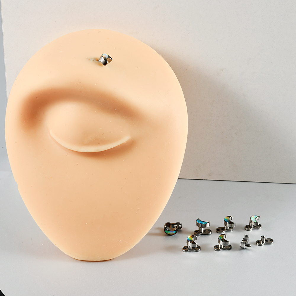 1PC ไทเทเนียมแฟลชฟิล์ม & โอปอล - Dermal Anchor Top บทวิจารณ์และราคา