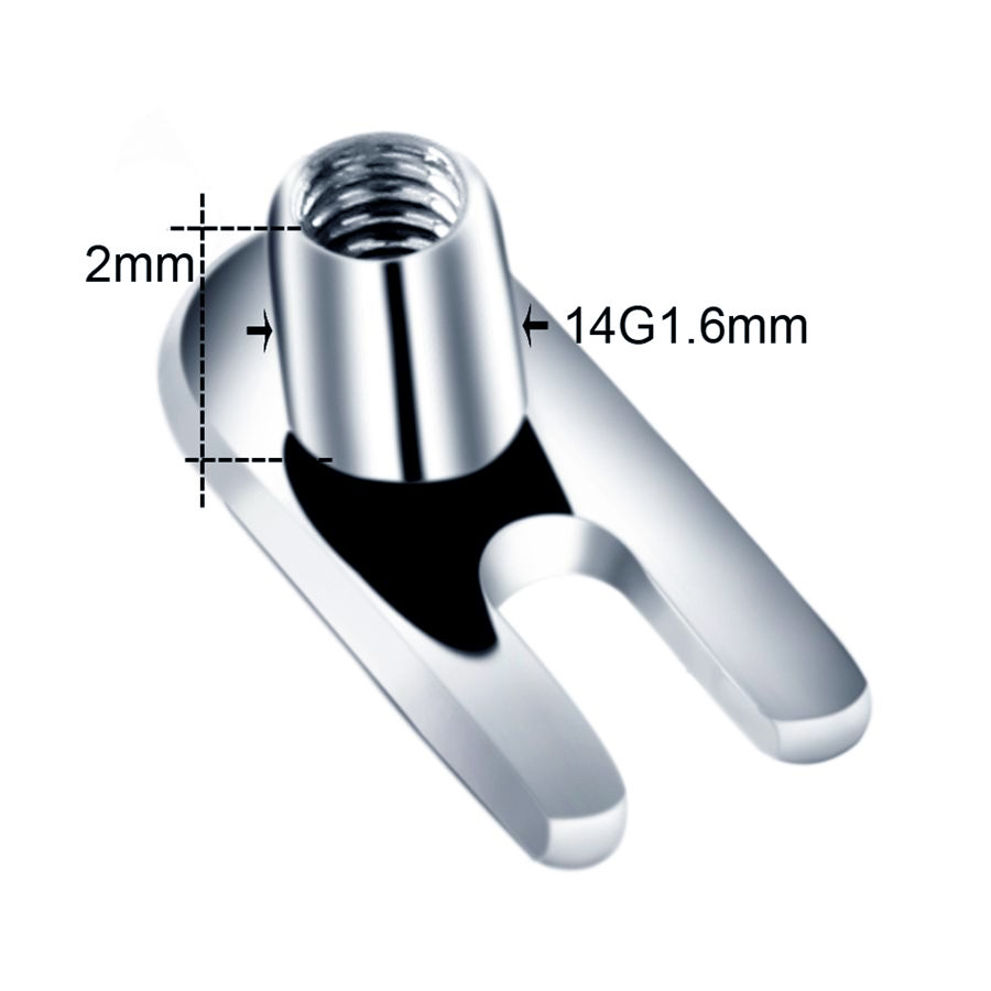 10 ชิ้น/ล็อต G23 ไทเทเนียม Mic - Dermal Anchor Top บทวิจารณ์และราคา