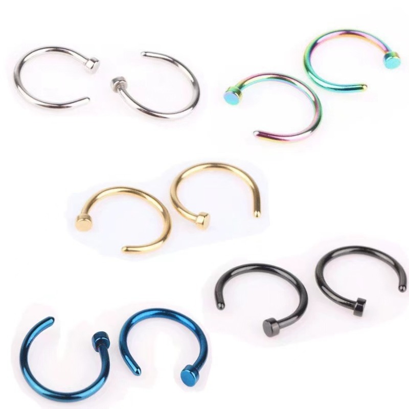 6 ชิ้น/ล็อต เครื่องประดับพังก์ - Body Jewelry Lip Ring บทวิจารณ์และราคา
