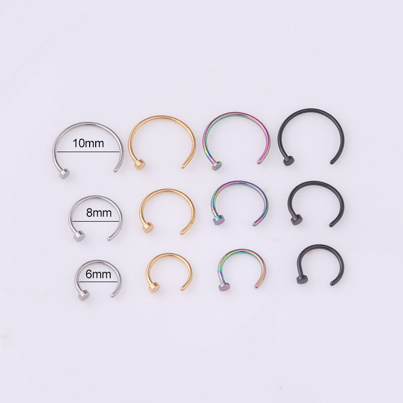 6 ชิ้น/ล็อต เครื่องประดับพังก์ - Body Jewelry Lip Ring บทวิจารณ์และราคา