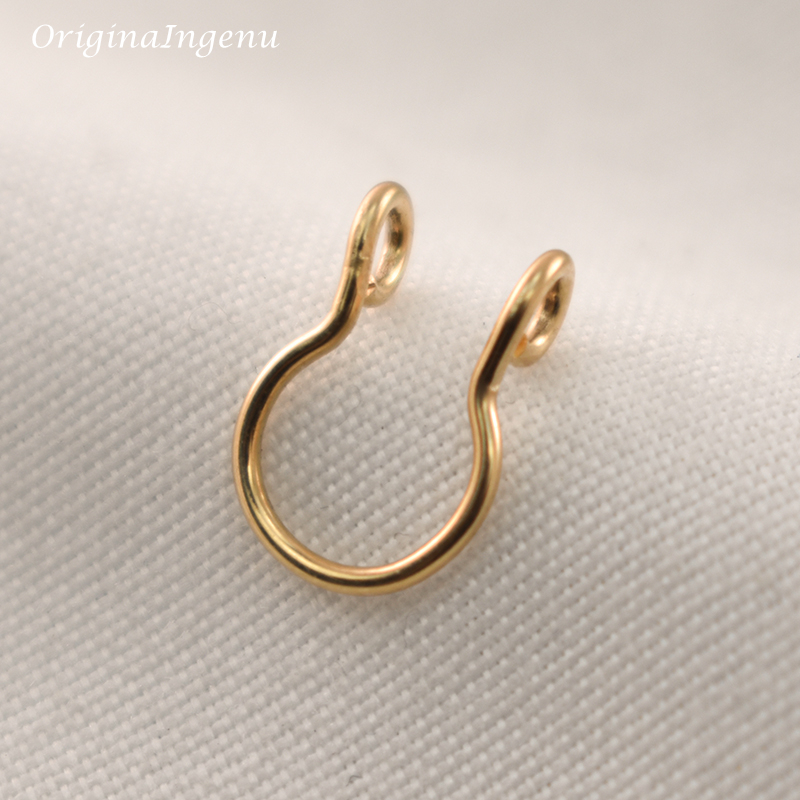 แหวนจมูกปลอม14k ประดับด้วยทองจ - Body Jewelry Septum บทวิจารณ์และราคา