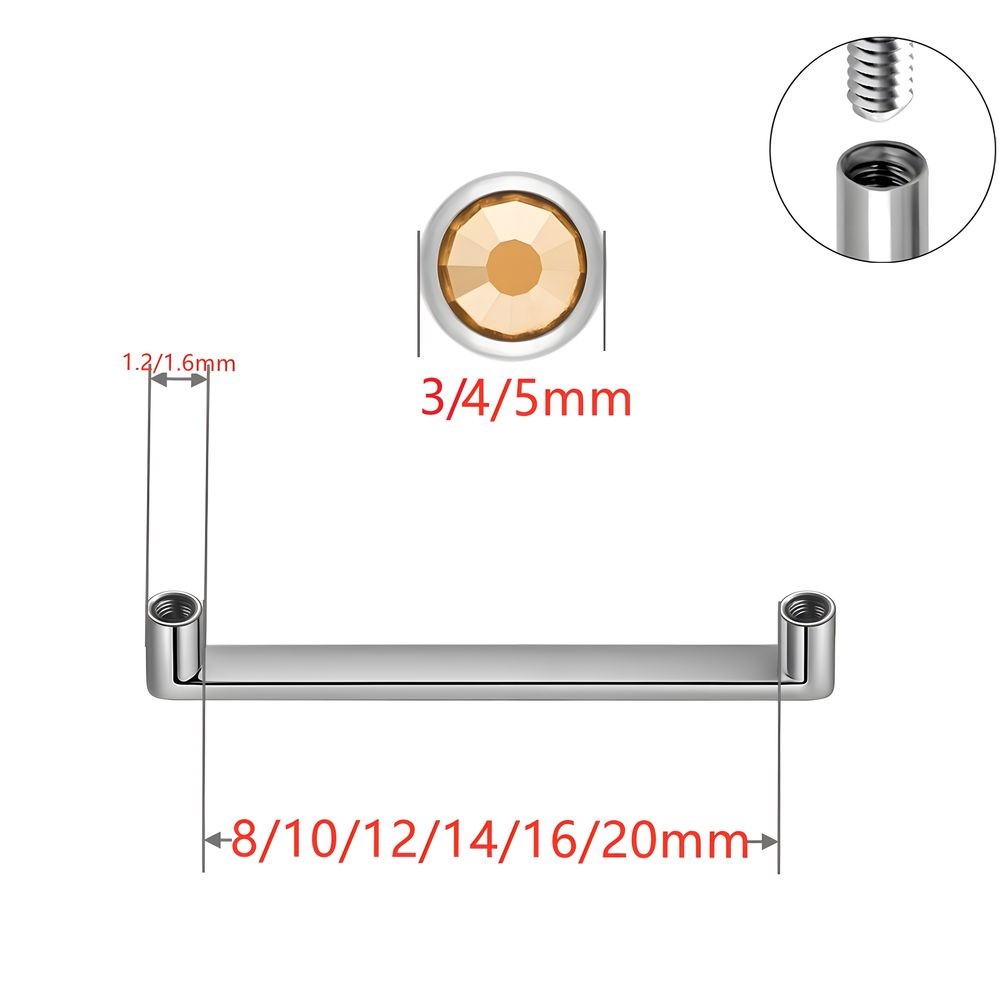 จิวเจาะผิวหนังไทเทเนียม ASTM F - Dermal Anchor Top บทวิจารณ์และราคา