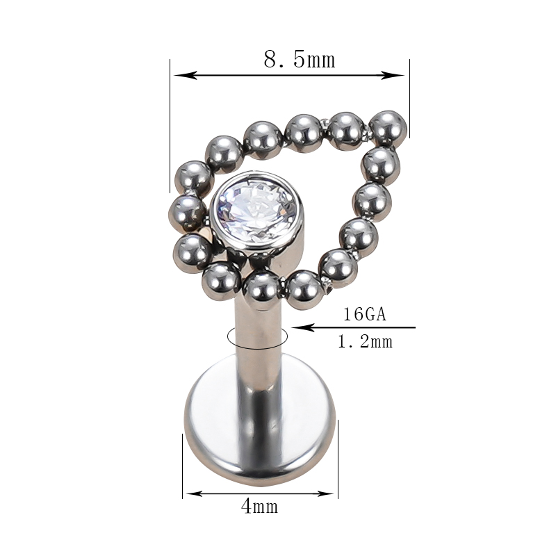 1Pc G23 Titanium 16G รอยลิปเล็ - Body Jewelry Amazon บทวิจารณ์และราคา