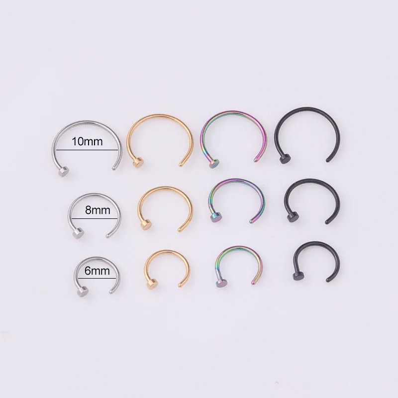 5 ชิ้น/ล็อต ห่วงจิวจมูก 20G ขน - Body Jewelry Septum บทวิจารณ์และราคา