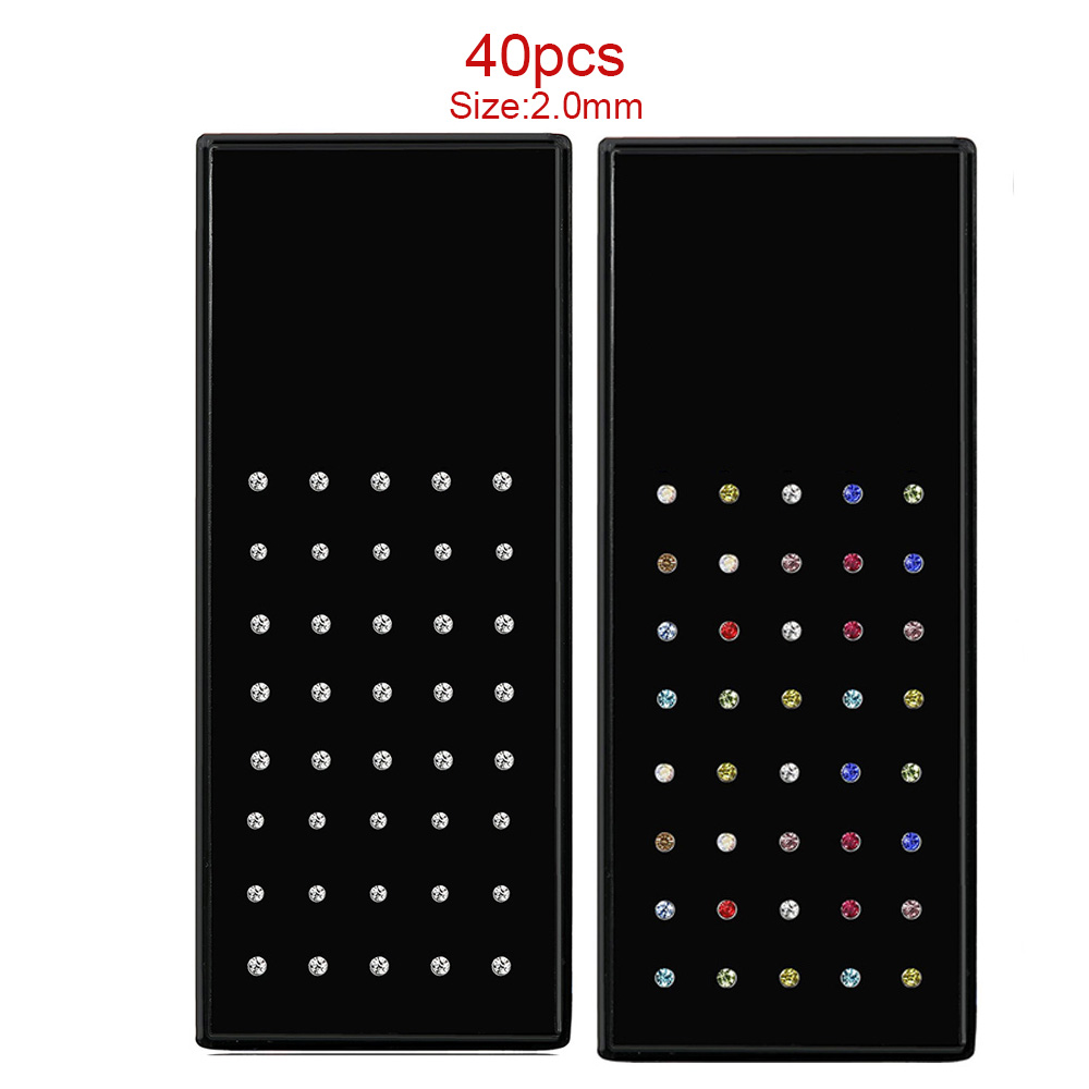 ชุดห่วงจมูกคริสตัลแฟชั่น40ชิ้น - Body Jewelry Jewelry Box บทวิจารณ์และราคา