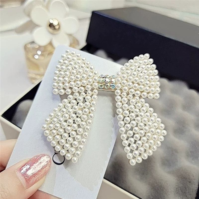 Rhinestone เพิร์ลโบว์คลิปผม Ba - Body Jewelry Wholesale บทวิจารณ์และราคา