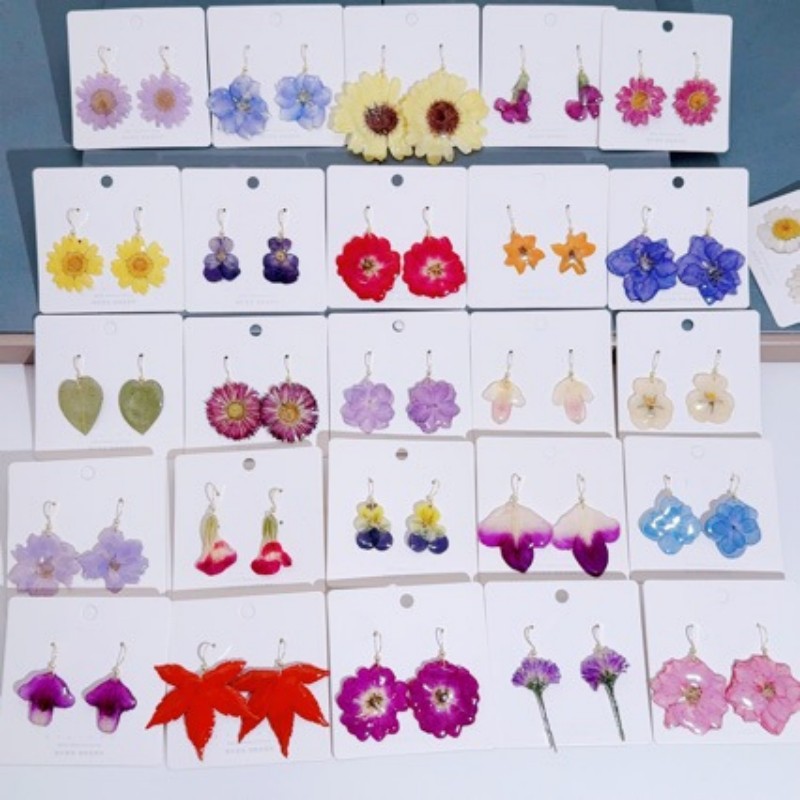 ต่างหูดอกไม้จริงจากชุด Natural - Body Jewelry Wholesale บทวิจารณ์และราคา