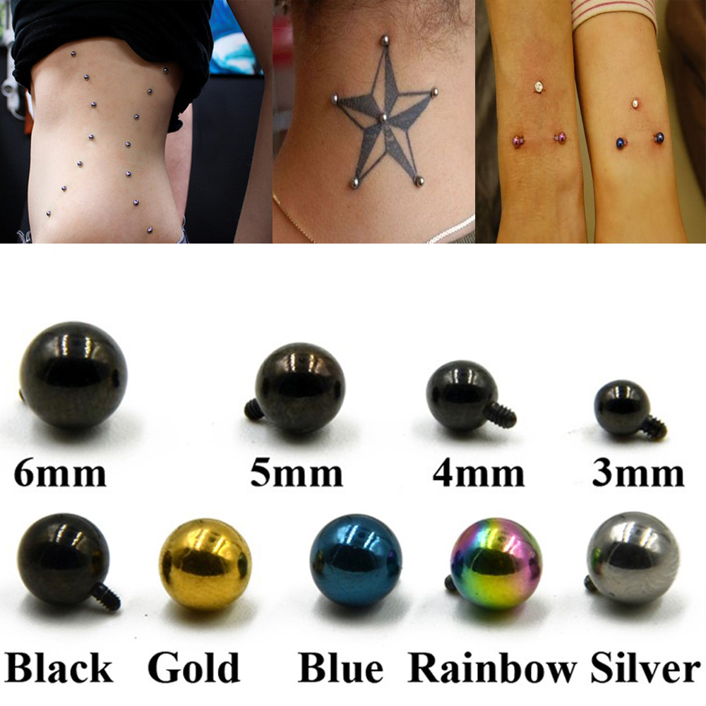1pcs เหล็กผ่าตัด Micro Dermal  - Dermal Anchor Top บทวิจารณ์และราคา