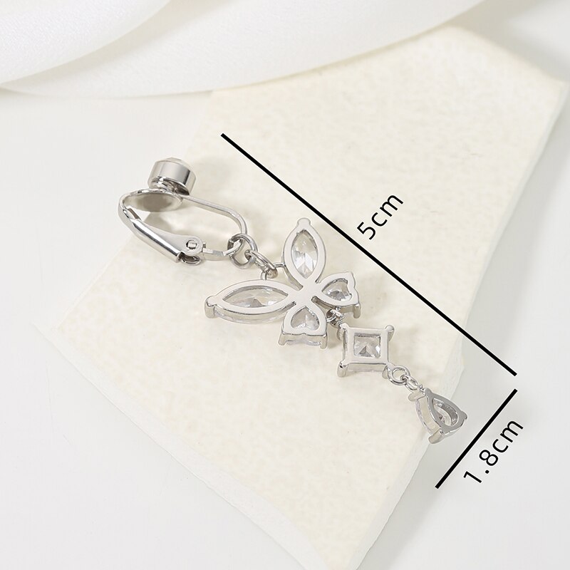 คลิปบนแหวนปุ่มท้องรูปผีเสื้อทอ - Body Jewelry And Piercing บทวิจารณ์และราคา