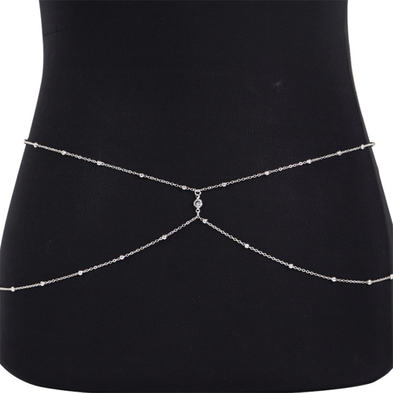 โซ่ประดับลูกปัดพลอยใสสำหรับผู้ - Body Jewelry Bra บทวิจารณ์และราคา