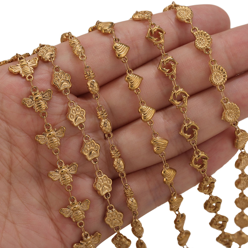 โซ่สแตนเลสเคลือบทอง PVD 1M ลาย - Body Jewelry Wholesale บทวิจารณ์และราคา