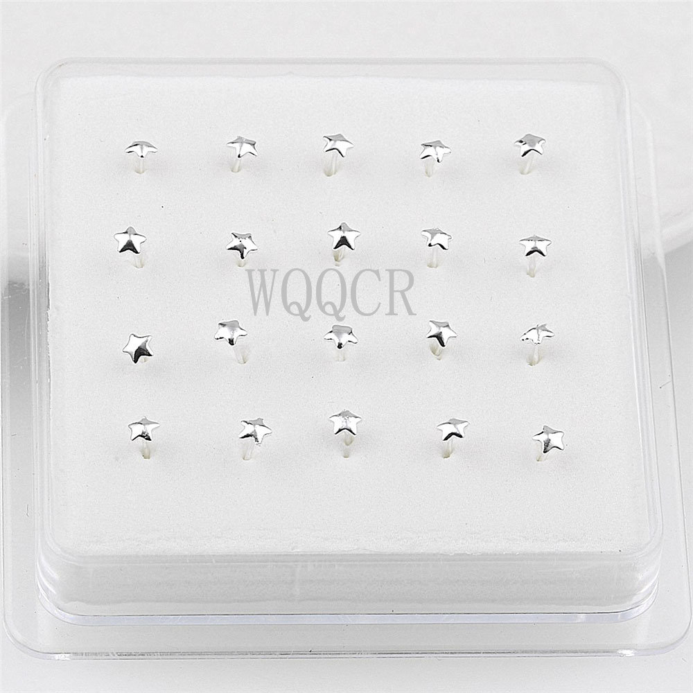 20 ชิ้น/กล่อง ต่างหูจมูกทรงดาว - Body Jewelry Jewelry Box บทวิจารณ์และราคา