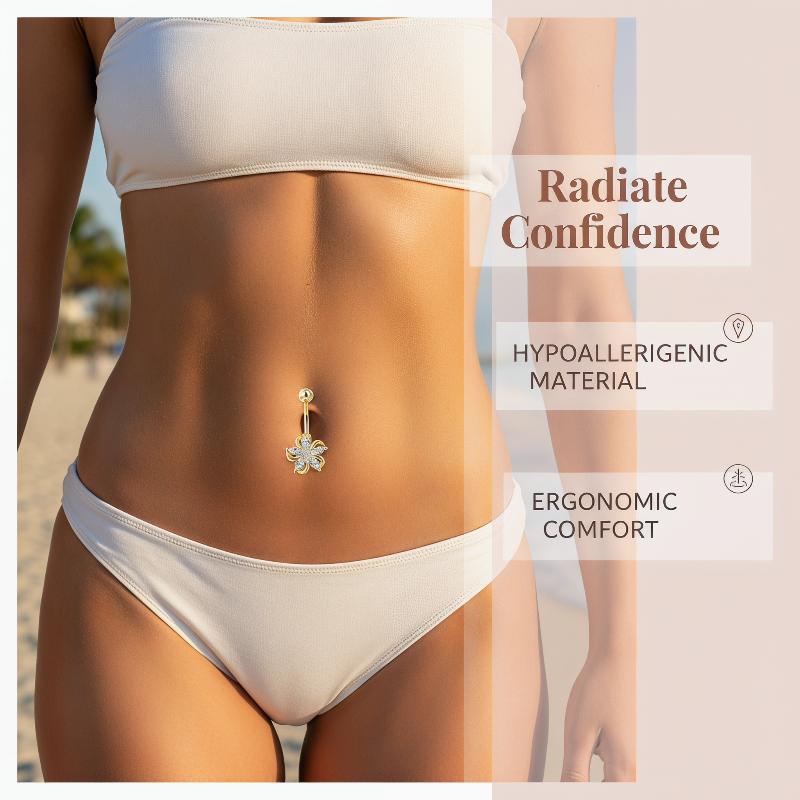 แหวนสะดือสแตนเลสแบบห้อยระย้า ป - Body Jewelry And Piercing บทวิจารณ์และราคา