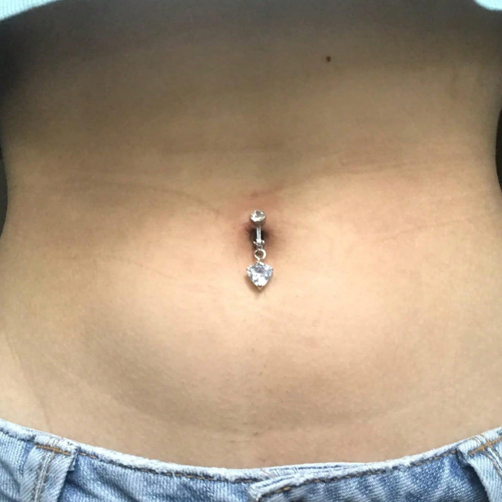 แหวนเจาะหน้าท้องปลอมสีทองรูปผี - Body Jewelry And Piercing บทวิจารณ์และราคา