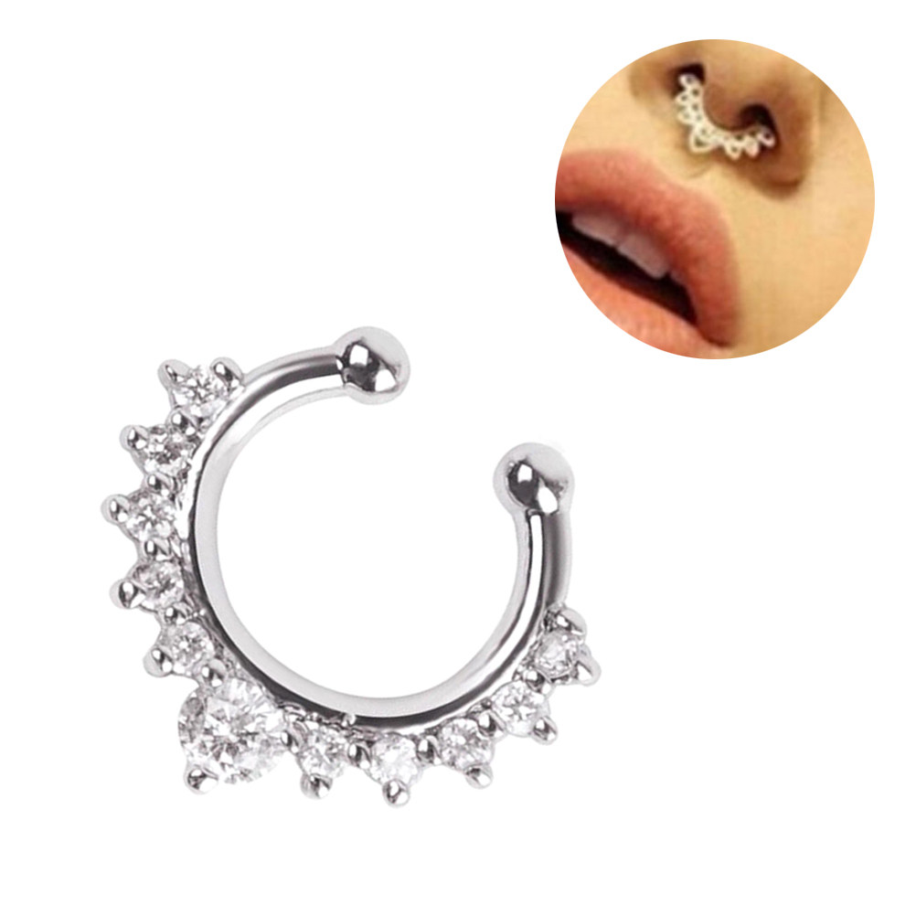 แหวนจมูกโลหะผสมดีไซน์ทันสมัยพร - Body Jewelry Septum บทวิจารณ์และราคา