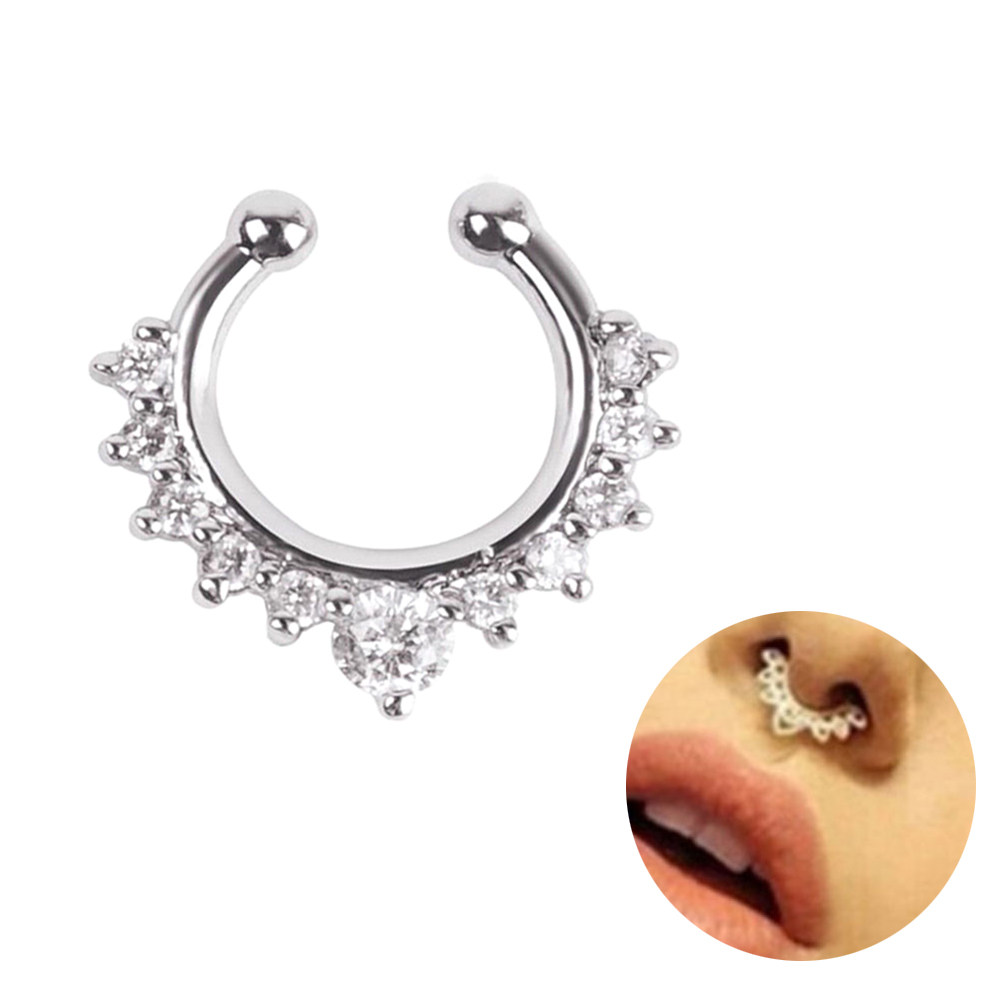 แหวนจมูกโลหะผสมดีไซน์ทันสมัยพร - Body Jewelry Septum บทวิจารณ์และราคา