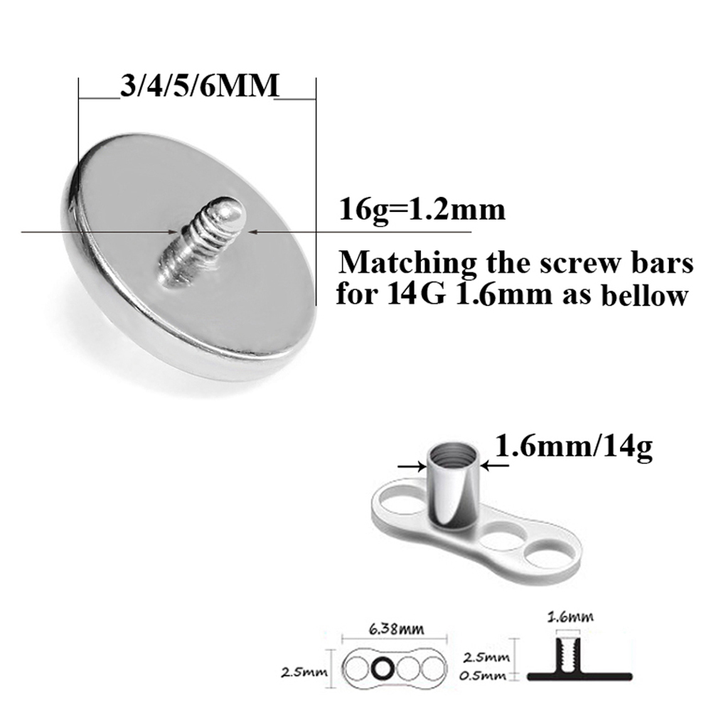1 PC ผ่าตัดเหล็ก Zircon Dermal - Dermal Anchor Top บทวิจารณ์และราคา