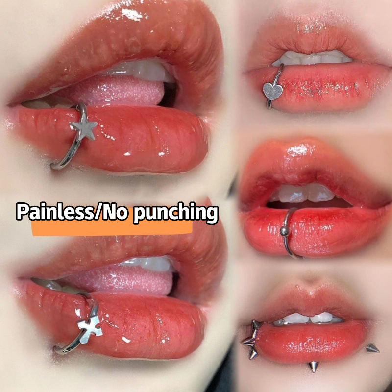แหวนจมูกปลอมสแตนเลส 1 ชิ้น แบบ - Body Jewelry Lip Ring บทวิจารณ์และราคา
