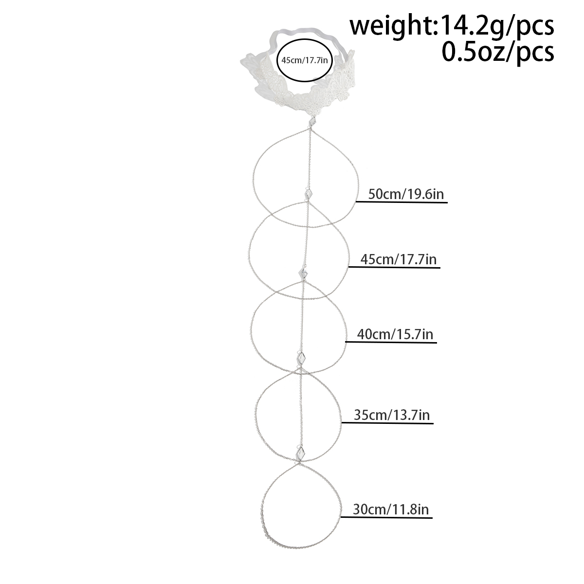 Lacteo สร้อยยาวถึงต้นขาแบบหลาย - Body Jewelry Thigh Chain บทวิจารณ์และราคา