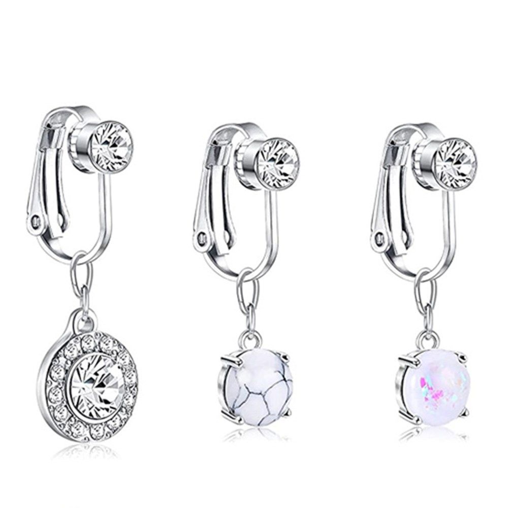 แหวนหนีบสะดือแฟชั่นสำหรับผู้หญ - Body Jewelry And Piercing บทวิจารณ์และราคา